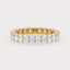 Soho 2 CT Oval Lab Grown Diamond Eternity Band by Dorah in 14k Yellow Gold, front view.