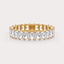 Soho 2 CT Radiant Lab Grown Diamond Eternity Band by Dorah in 14k Yellow Gold, front view.