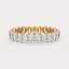 SHP CT Lab Grown Diamond Eternity Band by Dorah in 14k Yellow Gold, top view.