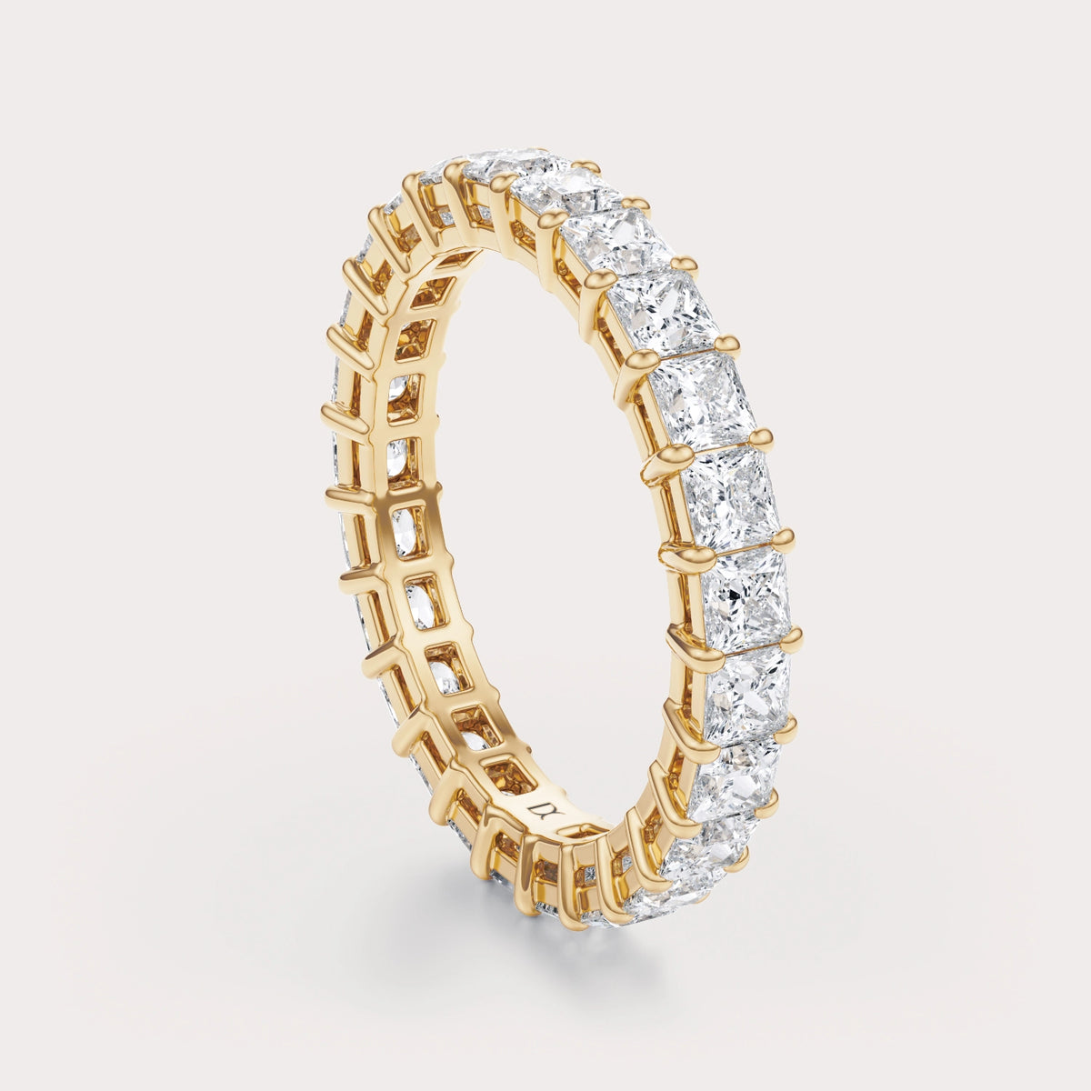 SHP CT Lab Grown Diamond Eternity Band by Dorah in 14k Yellow Gold, front view.
