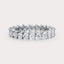 East West 2 CT Heart Shaped Eternity Band by Dorah in 14k White Gold, top view.