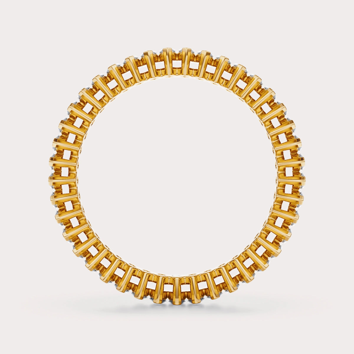East West Pear 1.2 CT Eternity Band by Dorah in 14k Yellow Gold, front view.