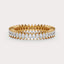 East West Pear 1.2 CT Eternity Band by Dorah in 14k Yellow Gold, top view.