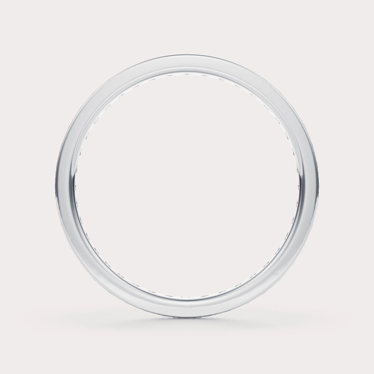 Nolita 1/3 CT Lab Grown Diamond Eternity Band by Dorah in 14k White Gold, top view.