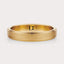 Matte Beveled Wedding Band 4 mm by Dorah in 14k Yellow Gold, side view.