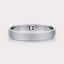Matte Wedding Band 4mm by Dorah in 14k White Gold, side view.