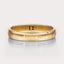 Plain Wedding Band 4 mm by Dorah in 14k Yellow Gold, side view.