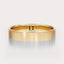 Flat Comfort Fit Wedding Band 4 mm by Dorah in 14k Yellow Gold, side view.