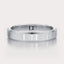 Beveled Wedding Band 4 mm by Dorah in 14K White Gold, side view.