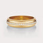 Milgrain Diamond Band 2/5 CT by Dorah in 14k Yellow Gold, side view.