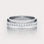 Channel Set Diamond Band 4/5 CT by Dorah in 14k White Gold, side view.