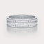 Double Row Wedding Band 1 CT by Dorah in 14k White Gold, side view.