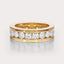 Channel Set Eternity Band 4 CT by Dorah in 14k Yellow Gold, side view.