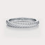 Rope Wedding Band 3 mm by Dorah in 14k White Gold, side view.