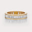 Channel Set Baguette Eternity Band 4 CT by Dorah in 14k Yellow Gold, front view.