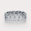 Cuban Link Ring 6 mm by Dorah in 14k White Gold, side view.