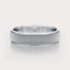 Faceted Wedding Band 5 mm by Dorah in 14k White Gold, side view.