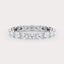 Shared CT Lab Grown Diamond Eternity Band by Dorah in 14k White Gold, top view.