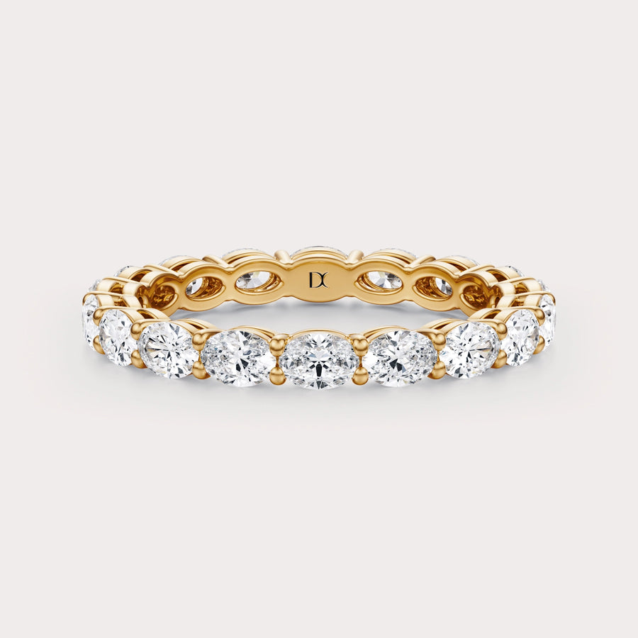 Shared Prong East West Oval Lab Grown Diamond Eternity Band