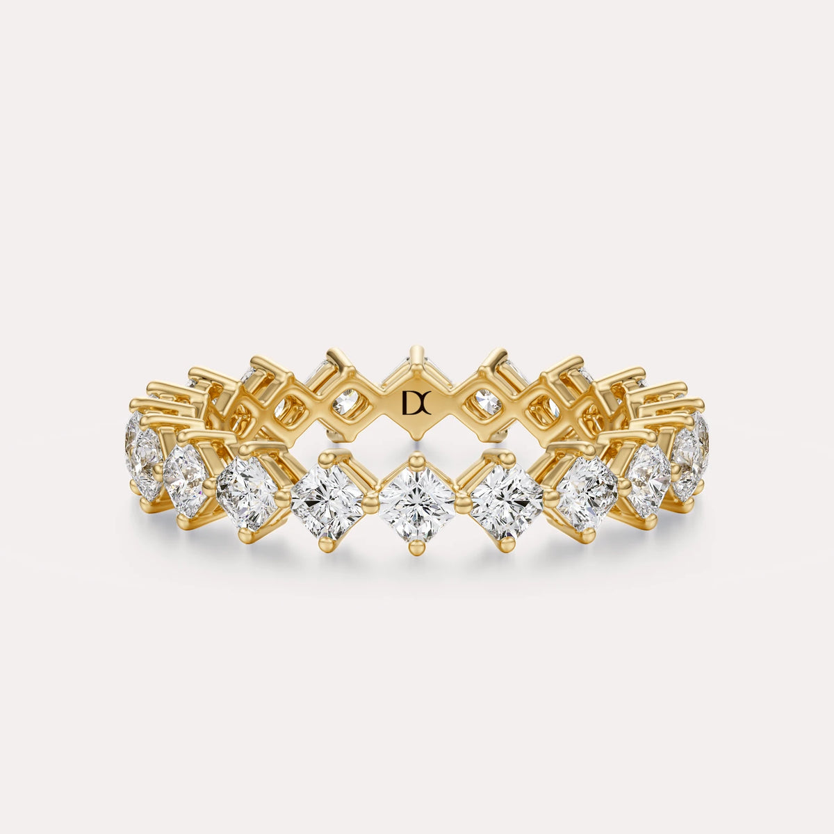 Diagonal Square Radiant Eternity Band