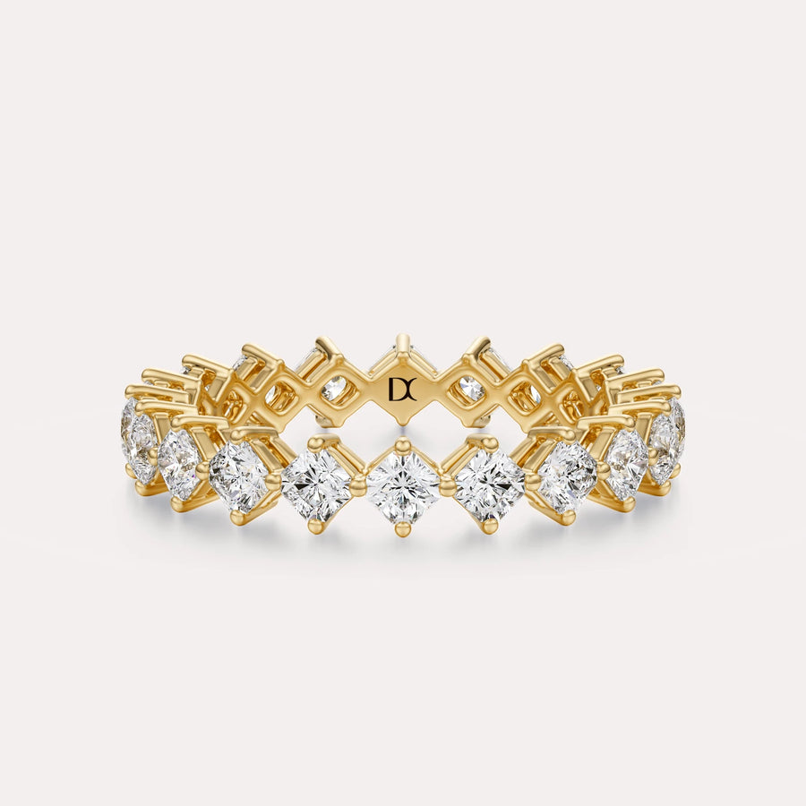 Diagonal Square Radiant Eternity Band