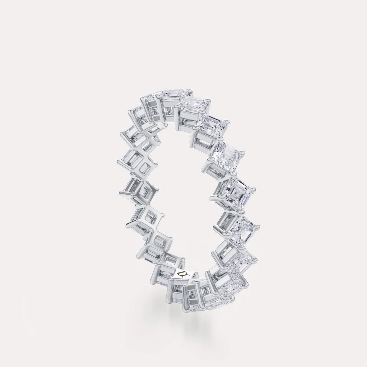 Diagonal Asscher Eternity Band