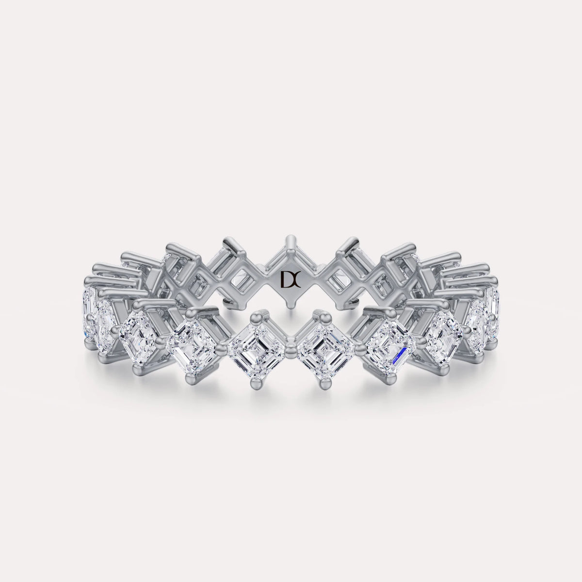 Diagonal Asscher Eternity Band