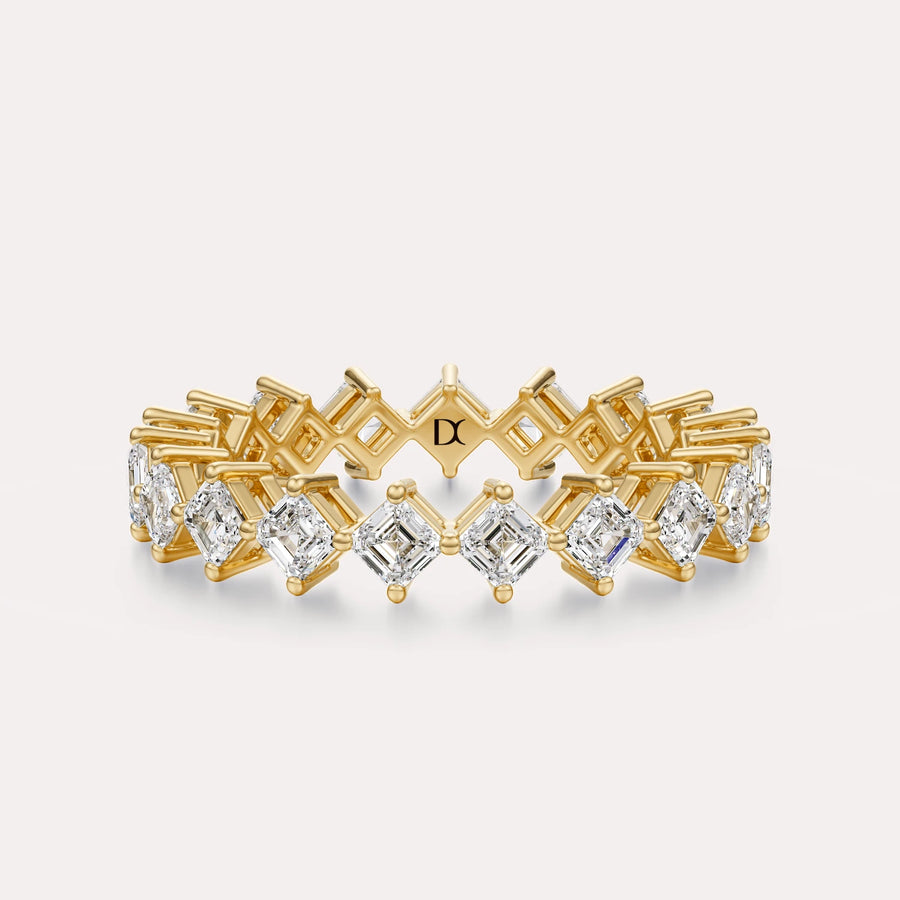 Diagonal Asscher Eternity Band