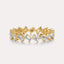 Diagonal Emerald Eternity Band