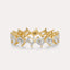 Diagonal Emerald Eternity Band