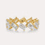 Diagonal Emerald Eternity Band