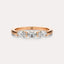 East-West Oval 3-Stone Band