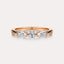 East-West Oval 3-Stone Band