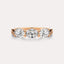 East-West Oval 3-Stone Band