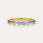 East-West Emerald 3-Stone Band