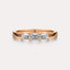 East-West Emerald 3-Stone Band