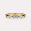East-West Emerald 3-Stone Band