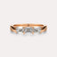 East-West Emerald 3-Stone Band