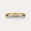 East-West Emerald 3-Stone Band