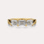 East-West Emerald 3-Stone Band