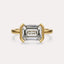 Half Bezel Solitaire Engagement Ring