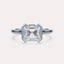 Cathedral Half Bezel Solitaire Engagement Ring