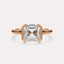 Cathedral Half Bezel Solitaire Engagement Ring
