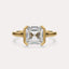 Cathedral Half Bezel Solitaire Engagement Ring