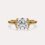 Cathedral Half Bezel Solitaire Engagement Ring