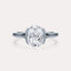 Cathedral Half Bezel Solitaire Engagement Ring