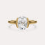 Cathedral Half Bezel Solitaire Engagement Ring