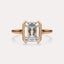 Cathedral Half Bezel Solitaire Engagement Ring
