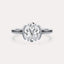 Cathedral Half Bezel Solitaire Engagement Ring