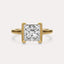 Cathedral Half Bezel Solitaire Engagement Ring
